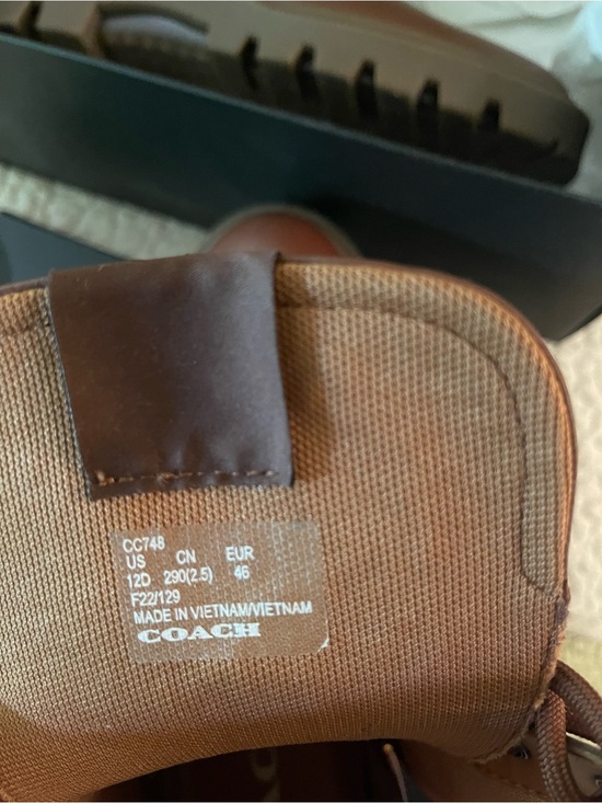 Coach Men’s Citysole EMB Lace-Up Brown Leather Combat Boots main image 4